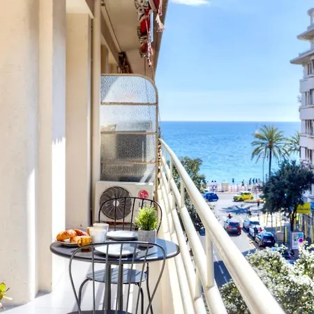 #29 Gambetta Ac Sea View 2 Bedrooms 1min Walk To Promenade & Sea Apartamento Nice