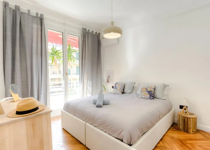 #29 Gambetta Ac Sea View 2 Bedrooms 1min Walk To Promenade & Sea Appartement Nice